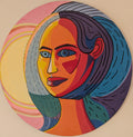 “Radiant Duality” – Original Acrylic on Round Canvas